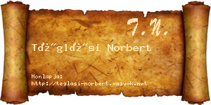 Téglási Norbert névjegykártya