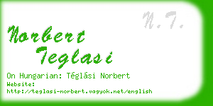 norbert teglasi business card